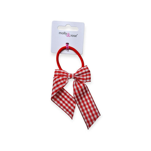 Picture of MOLLY&ROSE GINGHAM BOW RED ELASTIC